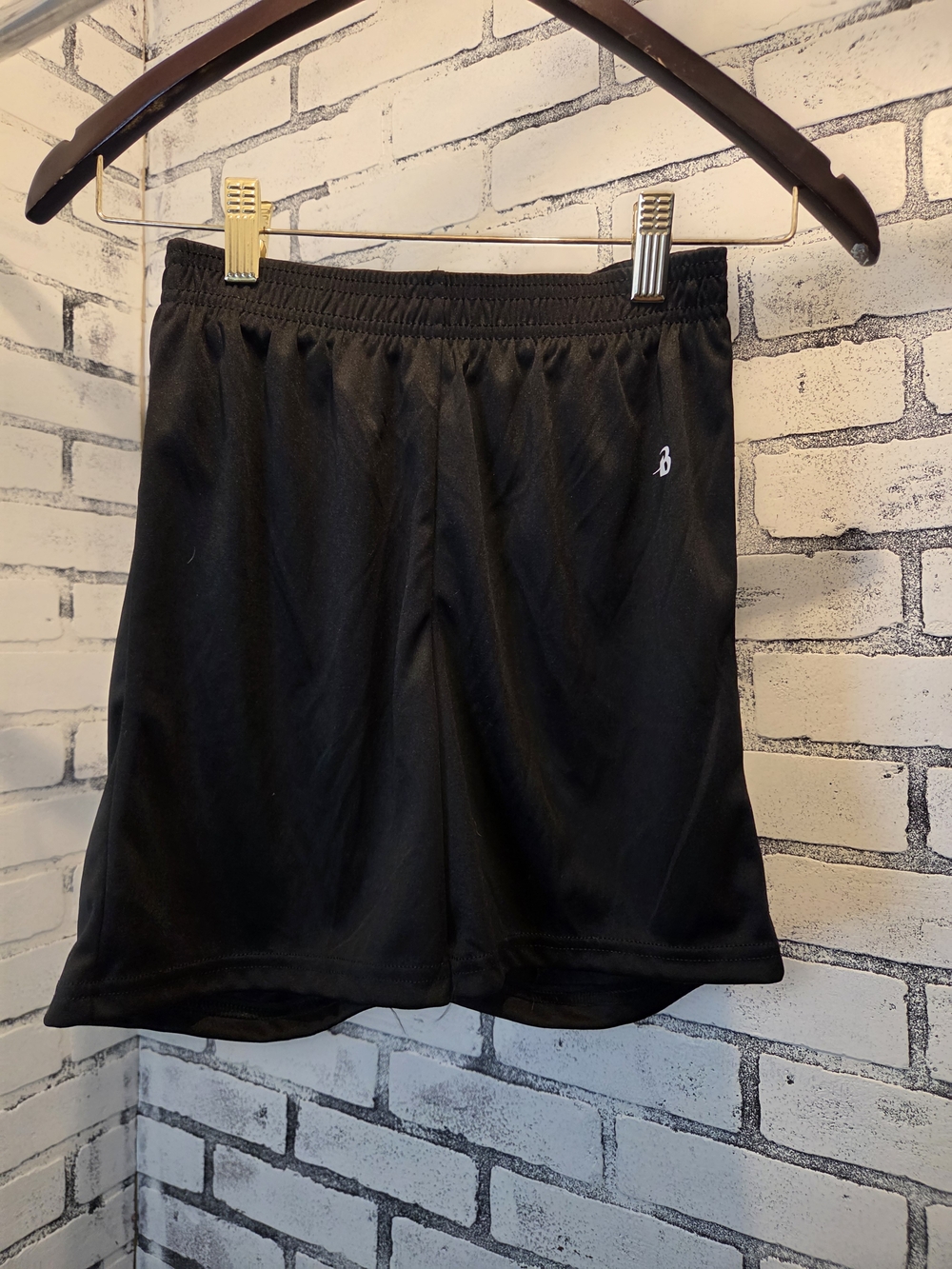 Kids Black Active Shorts with Elastic Waist